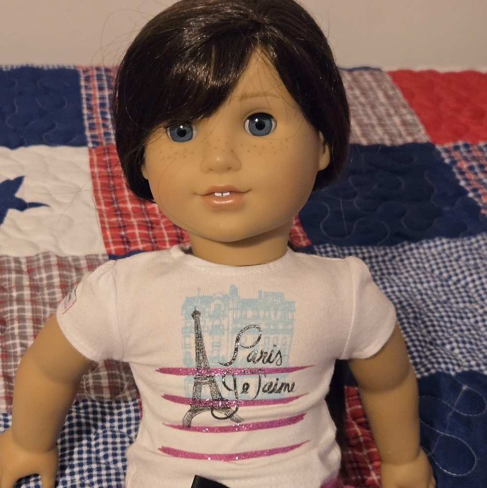American Girl 18"  Doll Grace With Pajamas & 6" Doll 2014